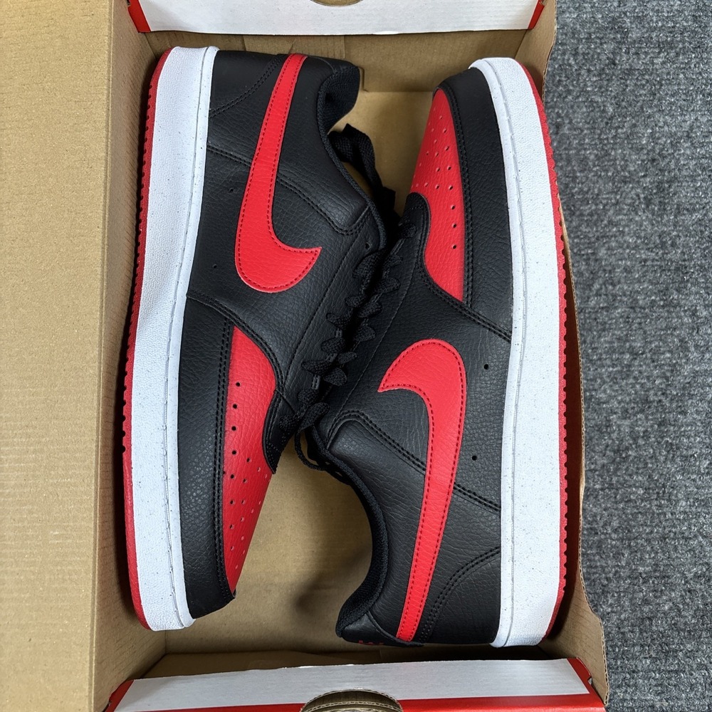 Nike COURT VISION LO NN Basketball Shoe Black/University Red FJ0685 010, Sz10 - Picture 11 of 11